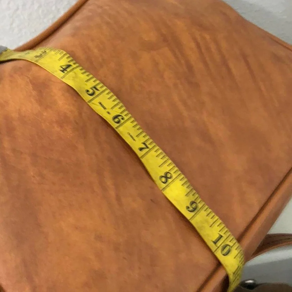 Scovill Brown Leather Duffle Carry on Suitcase Camera Messenger Crossbody Bag